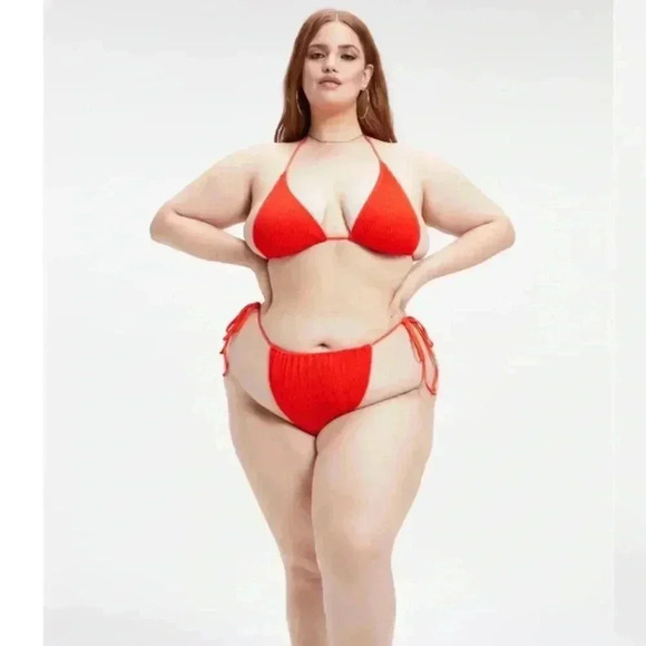 Good American Tiny Toes Hot Coral womens bikini bottoms size 2 (medium) NWT - Picture 4 of 7